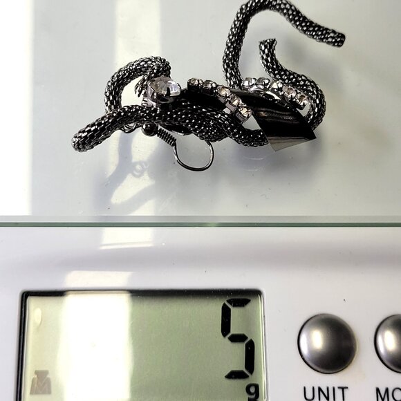 Black Hematite Long earrings - Picture 3 of 7